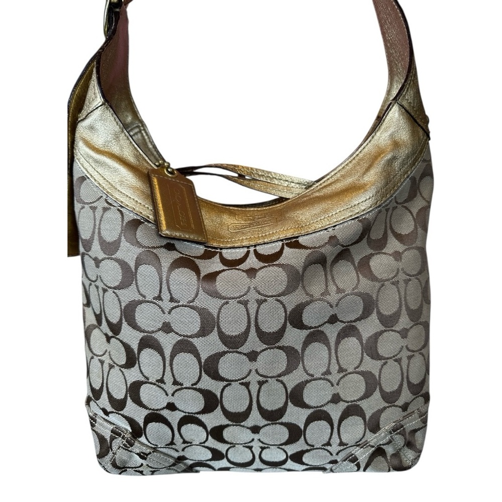 Coach EUC Bleeker Duffle Jacquard Signature Shoulder Bag